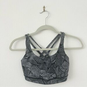 Lululemon Energy Bra in Mini Dottie Tribe White Black